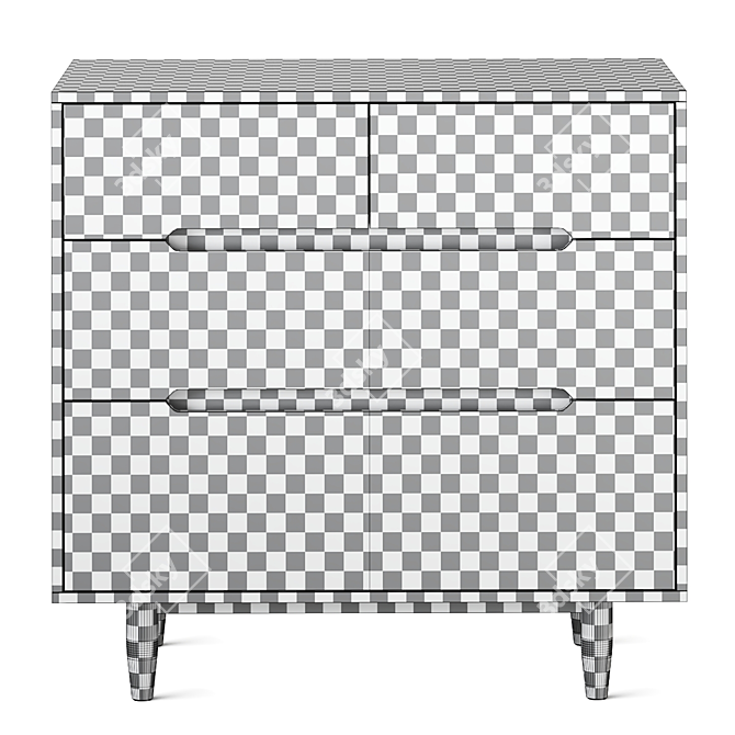  Sleek Modern Drawer Set 3D model image 3