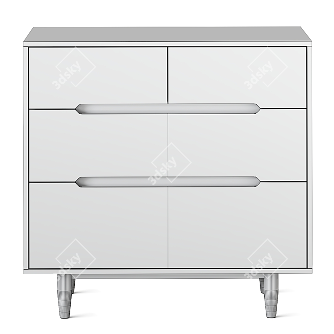  Sleek Modern Drawer Set 3D model image 4