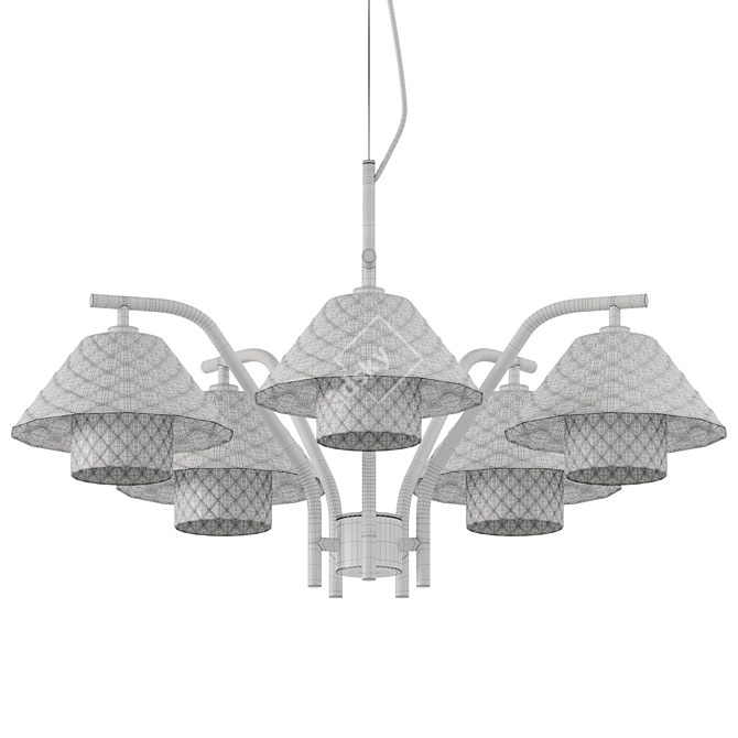 Elegance Redefined: Oxford Chandelier 3D model image 2