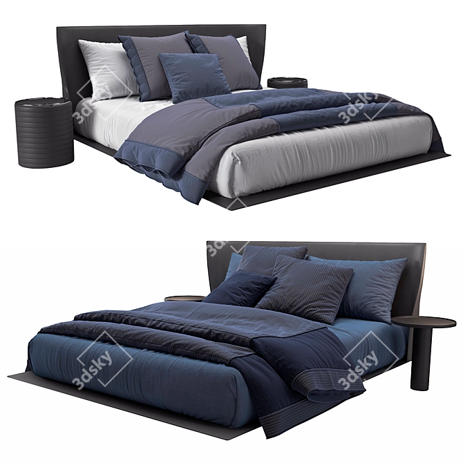 Stylish Alys Bed Set H910 3D model image 1