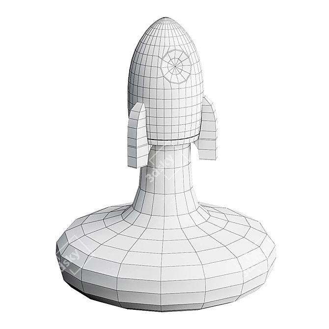 Galactic Rocket Mood Lamp 3D model image 2