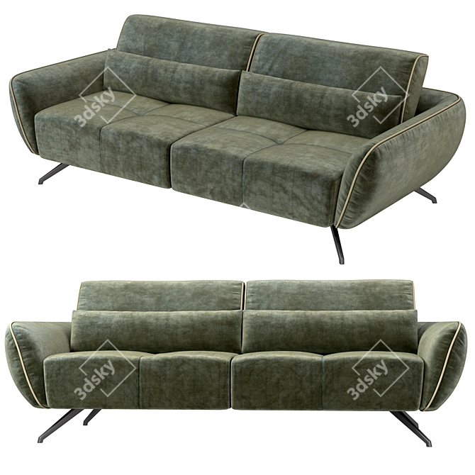 Elegant Hug Sofa: Pure Relaxation 3D model image 1