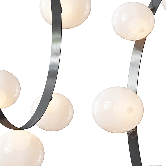 Stylish Hubble Bubble Suspension Light 3D model image 3