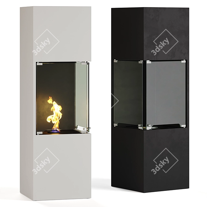 EcoSmart Fire BE Metal Bio Fireplace 3D model image 4