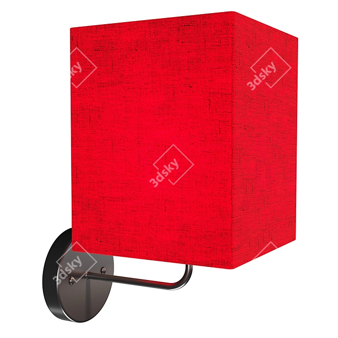 Modern Square Wall Sconce 3D model image 2