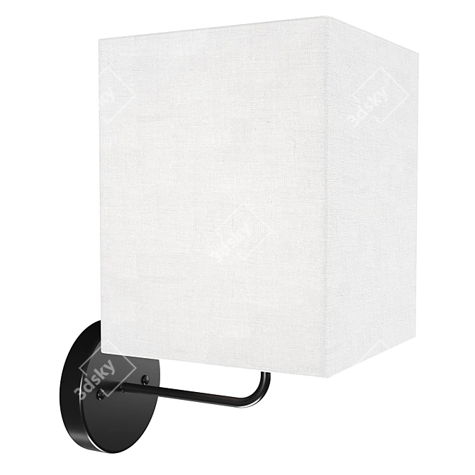 Modern Square Wall Sconce 3D model image 6