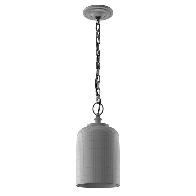 Feiss Pendant Light Fixture FE-HOUNSLOW-P-BS 3D model image 4