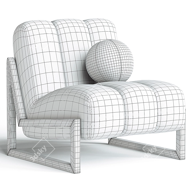 Modern and Stylish MALIVA Chair 3D model image 4