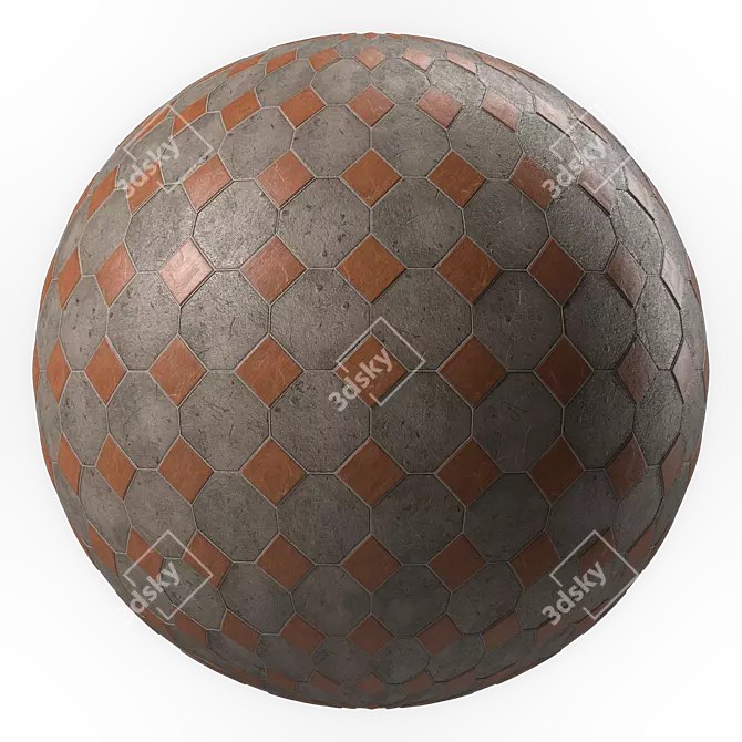 Marble Tiling Texture Control Kit 3D model image 1