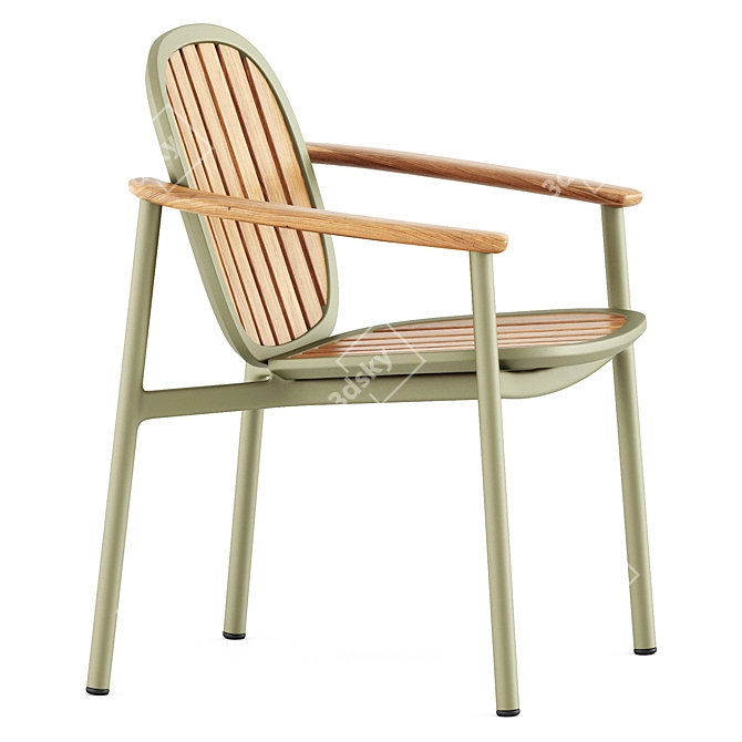 Emu Twins Alu Teak Outdoor Chairs 3D model image 6