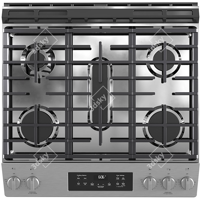 Modern GE Appliance Set 3D model image 6