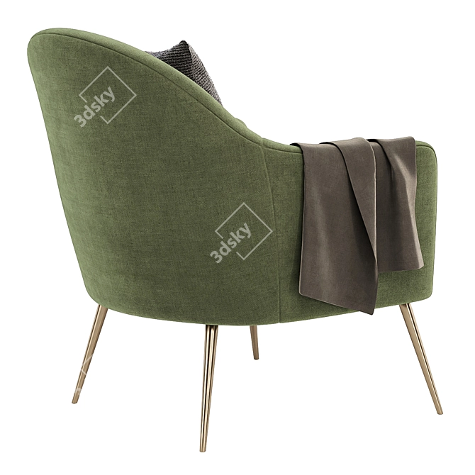 Elegant Annabelle Armchair Collection 3D model image 4