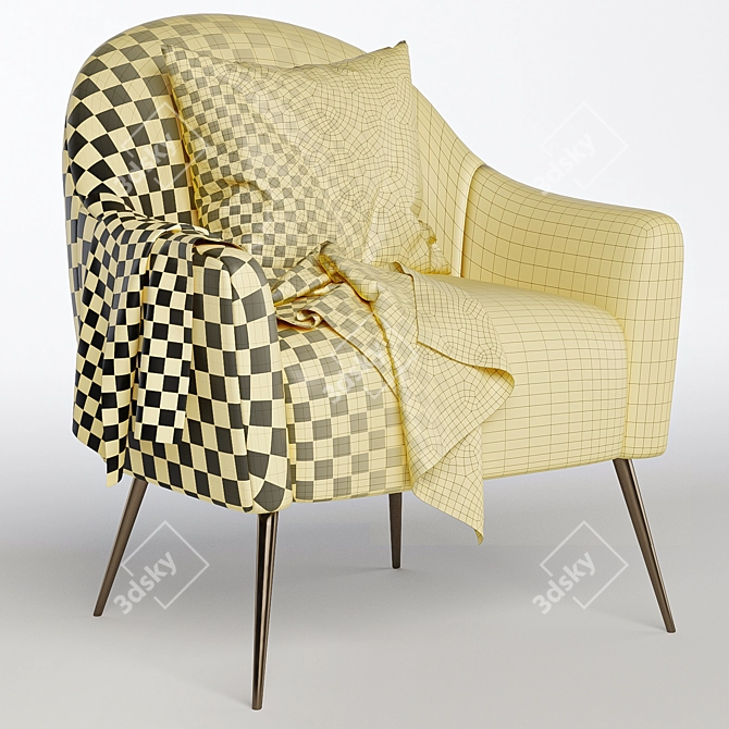 Elegant Annabelle Armchair Collection 3D model image 5