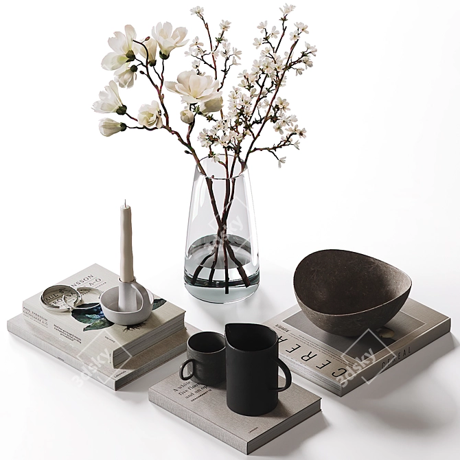 Decorative Set for Coffee Table 3D model image 3