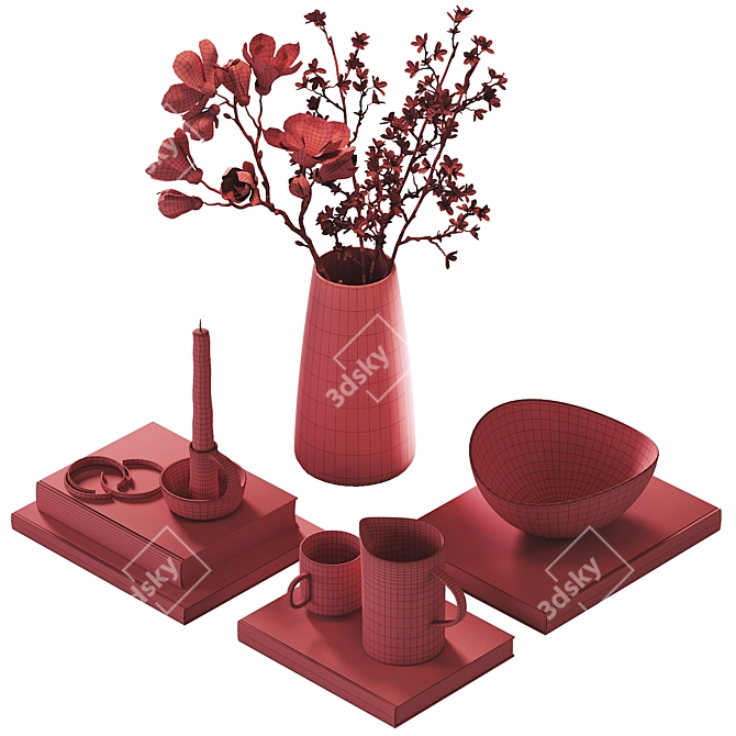 Decorative Set for Coffee Table 3D model image 10