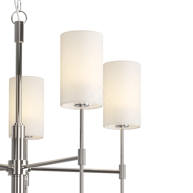 Aspen Brass Chandelier - Louvre 3D model image 5