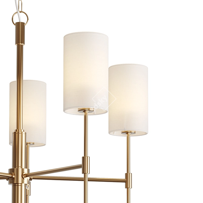 Aspen Brass Chandelier - Louvre 3D model image 6