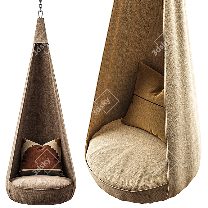 Cozy Havana Hammock Rocking Chair 3D model image 1