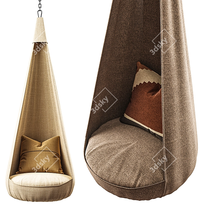 Cozy Havana Hammock Rocking Chair 3D model image 2