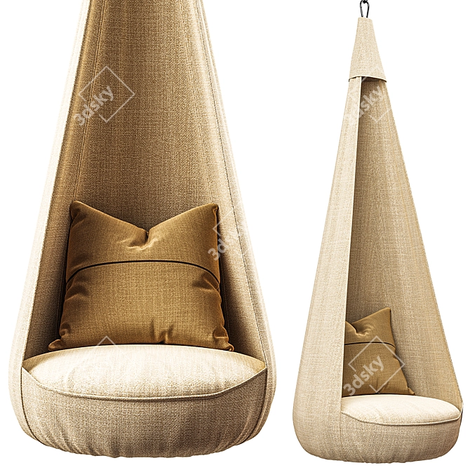 Cozy Havana Hammock Rocking Chair 3D model image 4