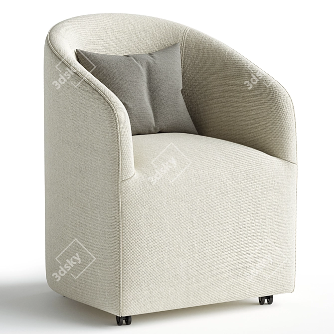 Swivel Barrel Dining Chair 3D model image 1