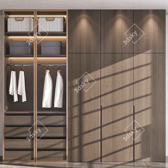 Modern Decor Wardrobe Set 3D model image 2