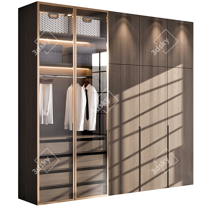 Modern Decor Wardrobe Set 3D model image 4