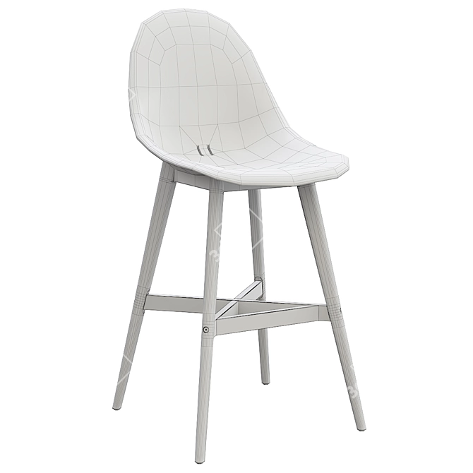 Modern Fanbyn Bar Stool White 3D model image 4