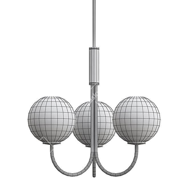 Herstal Balloon Chandelier Statement Piece 3D model image 3