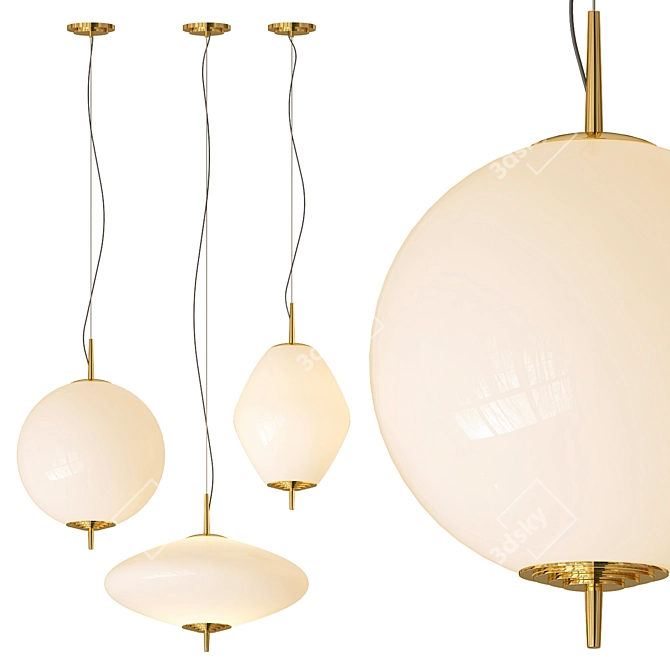  Modern Nova Pendant Suspension Lamp 3D model image 7