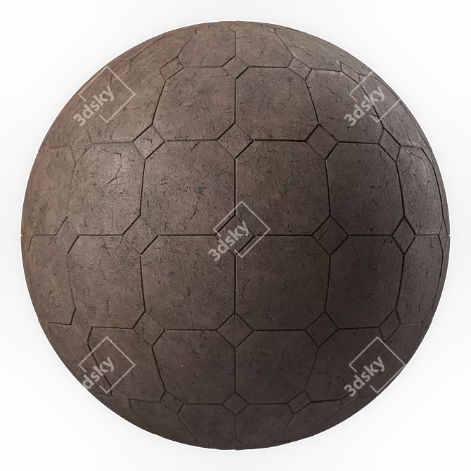 Gravel Infused Concrete Tile 3D model image 1