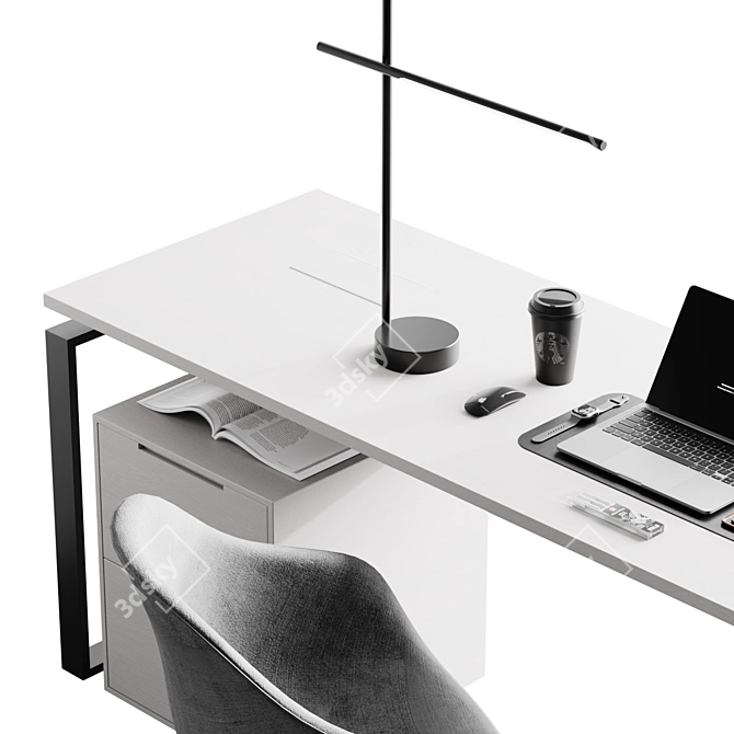 Workstation Setup Desk Organizer 3D model image 5