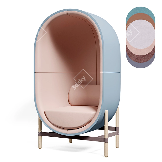 Capsule Office Chair by Casala 3D model image 1