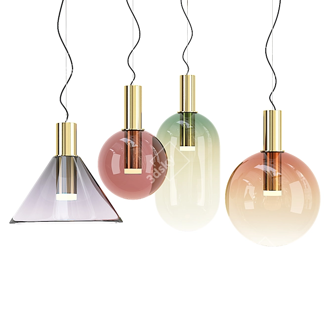 Modern Designer Pendant Lamp NFC 3D model image 1