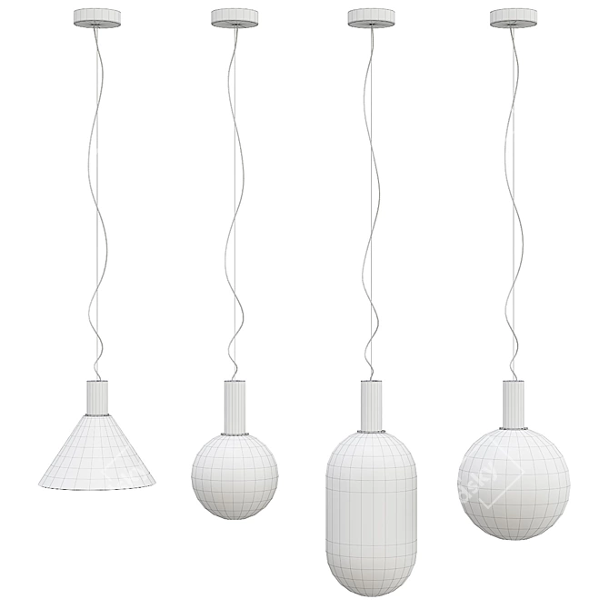 Modern Designer Pendant Lamp NFC 3D model image 3