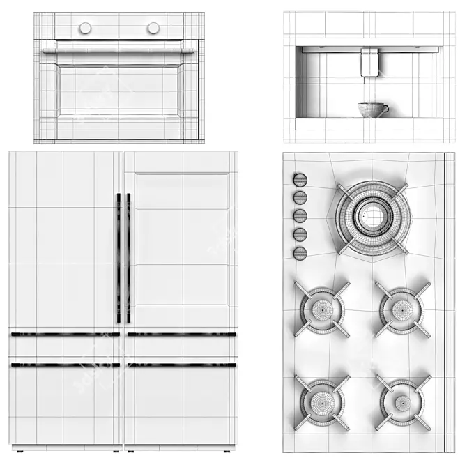 Asko Complete Kitchen Appliance Set 3D model image 2