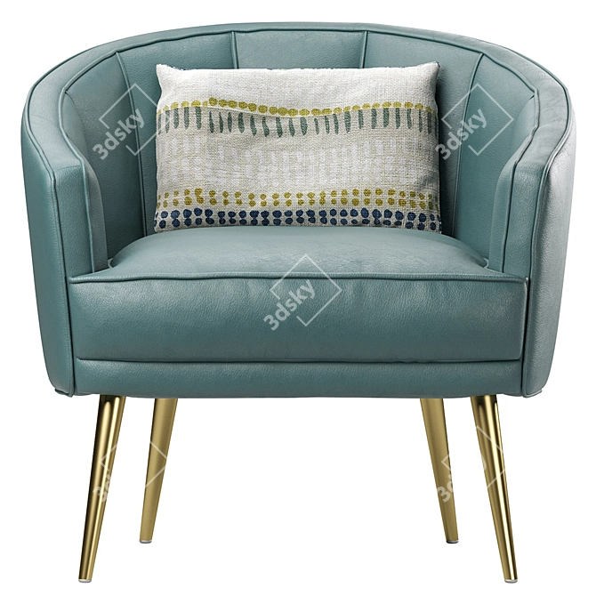 Tania Accent Chair Contemporary Design 3D model image 2