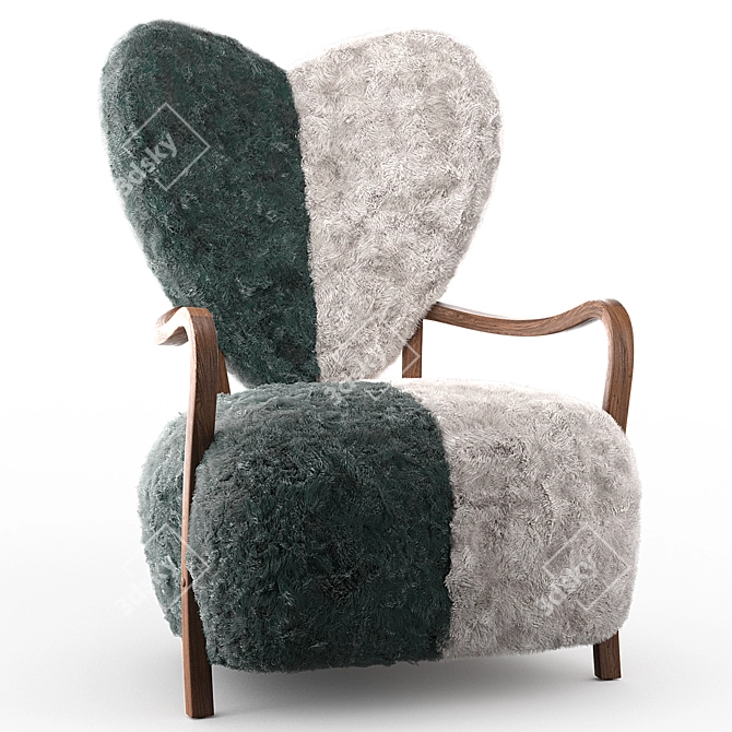 Heart-shaped Uni Armchair by Merve Kahraman 3D model image 2