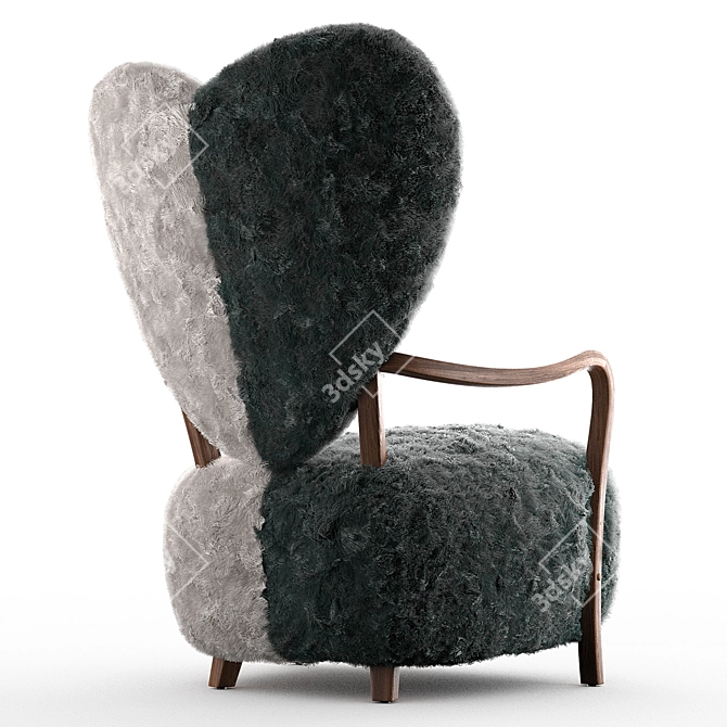 Heart-shaped Uni Armchair by Merve Kahraman 3D model image 3