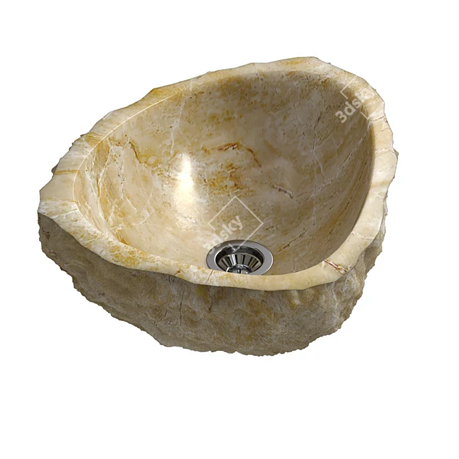 Natural Onyx Basin, Unique Shapes 3D model image 2