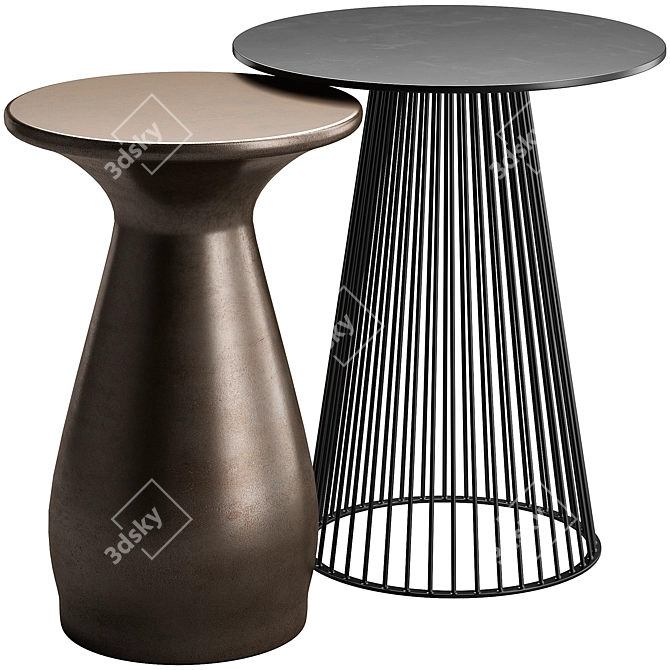 Arteriors Haven Lou Side Tables 3D model image 1