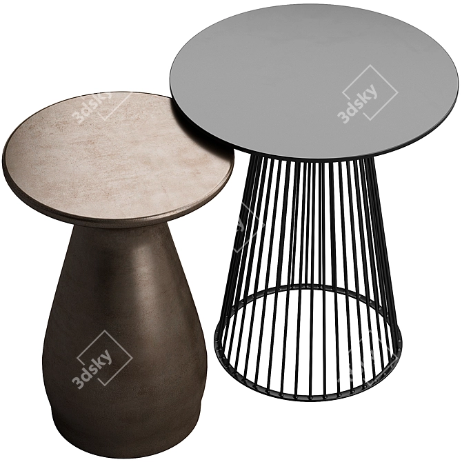 Arteriors Haven Lou Side Tables 3D model image 2