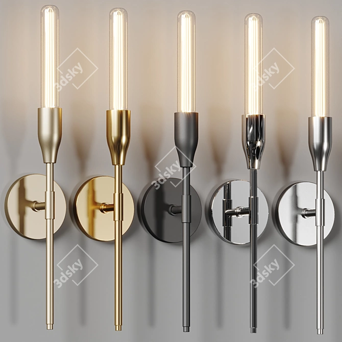 Modern Minimalist Wall Sconce Light 3D model image 4