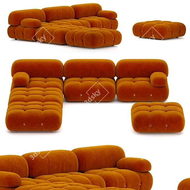 Italian Design BB Camaleonda Sofa 3D model image 2