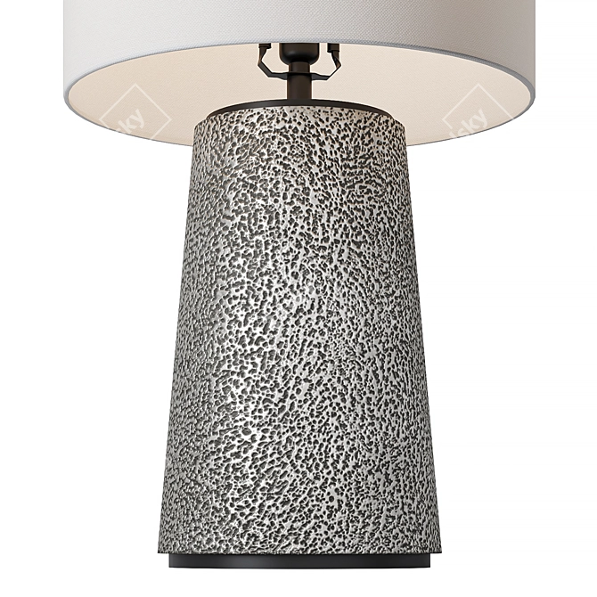 Aged Pewter Metal Resin Lamp 3D model image 2