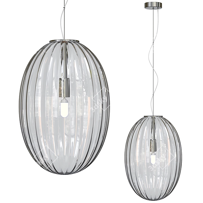 Minimalist Clear Pendant Light 3D model image 1