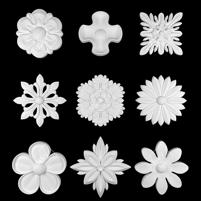 Ornament Element Pack 08: Detailed 3D Models 3D model image 2