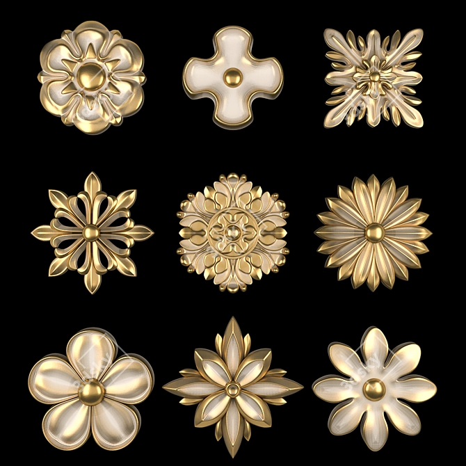 Ornament Element Pack 08: Detailed 3D Models 3D model image 3