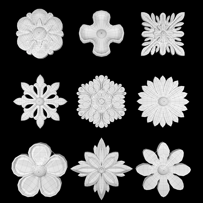 Ornament Element Pack 08: Detailed 3D Models 3D model image 4