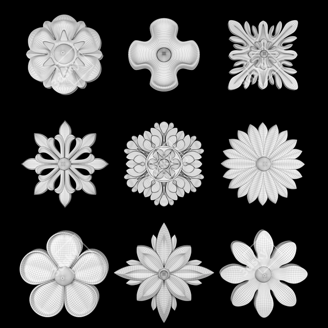 Ornament Element Pack 08: Detailed 3D Models 3D model image 5